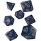 Sparkling Llama Dice Set Glittering Dark Blue and Pink