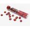 Crystal Red Iridized Glass Stones in 5 1/2" Tube (40+)
