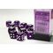 Translucent Purple/White 16mm Dice Block™ (12)