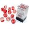 Nebula® Red/silver Luminary™ 16mm Dice Block™ (12 dice)