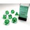 Translucent Green/white 7-Dice Set