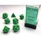 Opaque Green/white 7-Dice Set