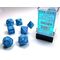 Opaque Light Blue/white 7-Dice Set