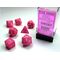 Opaque Pink/white 7-Dice Set