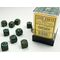 Opaque Dice Block™ 12mm d6 Dusty Green/copper (36 dice)