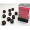 Opaque Dice Block™ 12mm d6 Black/red (36 dice)