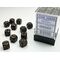 Opaque Dice Block™ 12mm d6 Black/gold (36 dice)