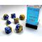 Gemini® Blue-Gold/white 7-Dice Set