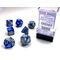 Gemini® Blue-Steel w/white 7-Dice Set