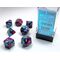 Gemini® Purple-Teal/gold 7-Dice Set