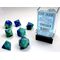 Gemini® Blue-Teal/gold 7-Dice Set
