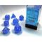 Frosted™ Blue/white 7-Dice Set