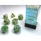 Marble Green/dark green 7-Dice Set