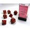 Scarab® Scarlet™/gold 7-Dice Set
