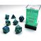 Festive® Green/silver 7-Dice set