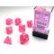 Frosted™ Pink/white 7-Dice Set