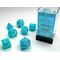 Cirrus® Aqua/silver 7-Dice Set