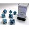 Lustrous® Slate™/white 7-Dice Set