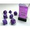 Lustrous® Purple/gold 7-Dice Set
