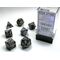 Lustrous® Black/gold 7-Dice Set