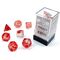 Nebula® Red/silver Luminary™ 7-Dice Set