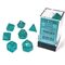 Borealis® Teal/gold Luminary™ 7-Dice Set