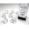 Translucent Clear/white 7-Dice Set