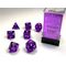 Translucent Purple/white 7-Dice Set