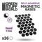 Round Magnetic Bases SELF-ADHESIVE - 32mm (36)