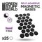Round Magnetic Bases SELF-ADHESIVE - 40mm (25)