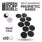 Round Magnetic Bases SELF-ADHESIVE - 60mm (10)