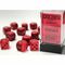 Opaque Red/Black 16mm Dice (12)