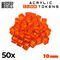 Cube Tokens 10mm orange (x50)