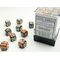 Gemini 12mm D6 Copper-Steel/White Dice Block