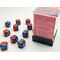 Gemini 12mm D6 Blue-Red/Gold Dice Block