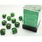 Gemini 12mm D6 Black-Green/Gold Dice Block