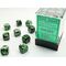 Gemini 12mm D6 Black-Grey/Green Dice Block