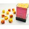 Gemini 12mm D6 Red-Yellow/Silver Dice Block
