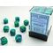 Gemini 12mm D6 Blue-Teal/Gold Dice Block