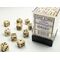 Marble 12mm D6 Ivory/Black Dice Block