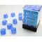 Frosted 12mm D6 Blue/White Dice Block