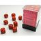 Scarab Scarlet/gold 12mm d6 Dice Block