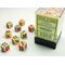 Festive 12mm D6 Circus/Black Dice Block