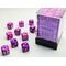 Festive 12mm D6 Violet/White Dice Block