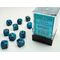 Phantom 12mm D6 Teal/Gold Dice Block