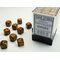 Glitter 12mm D6 Gold/Silver Dice Block