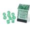 Borealis 12mm D6 Light Green/Gold Luminary Dice Block