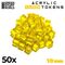 Cube tokens 10mm yellow (x50)