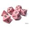 Opaque Pastel Pink/Black 7-Dice Set