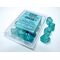 Borealis Teal/Gold Luminary Set of Ten d10s